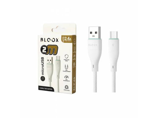 Cable de Datos BLOOX USB A a microUSB PVC 200cm