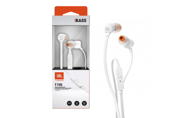 Auriculares JBL T110 manos libre blanco