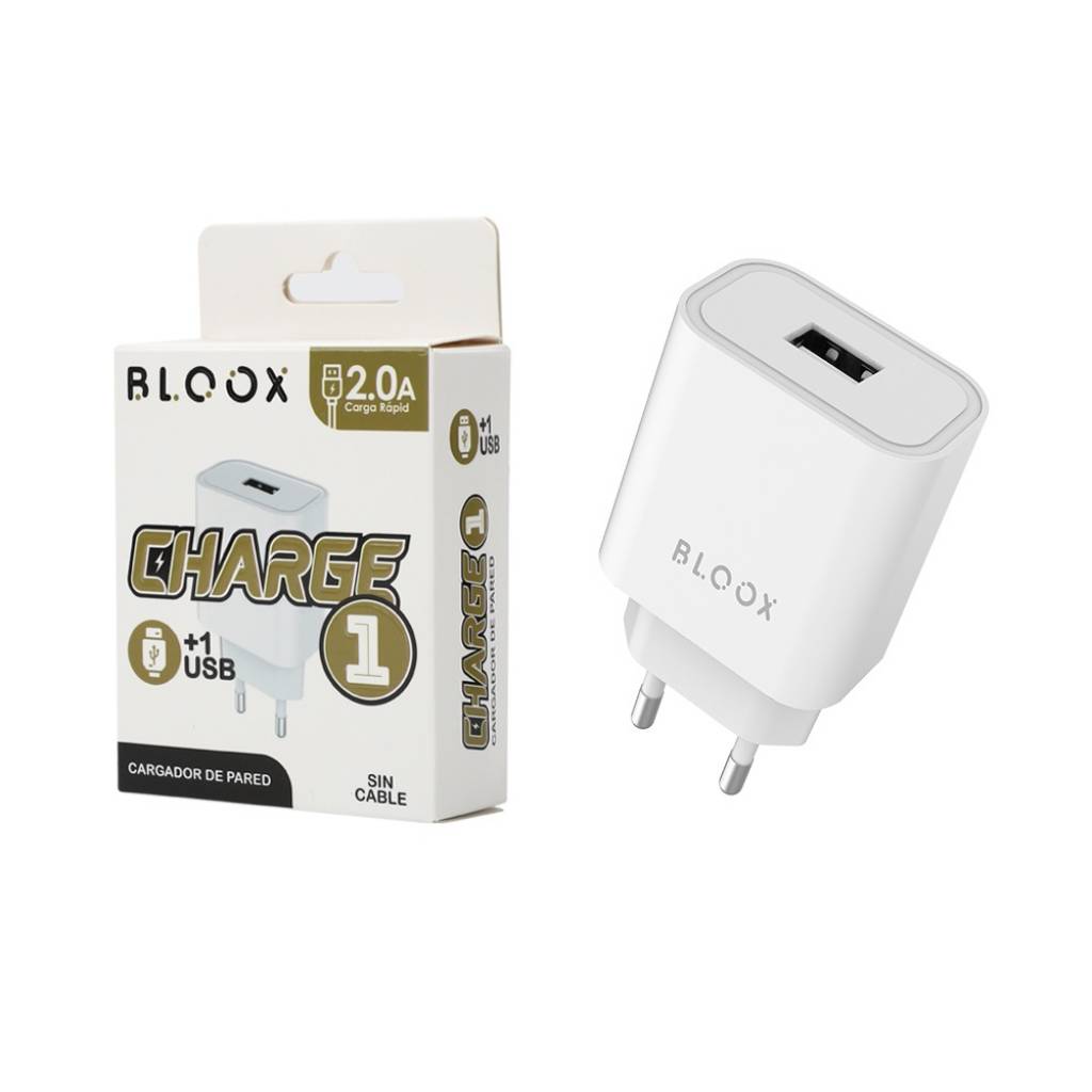 Cargador Bloox Charge 1 (USB, SIN cable)