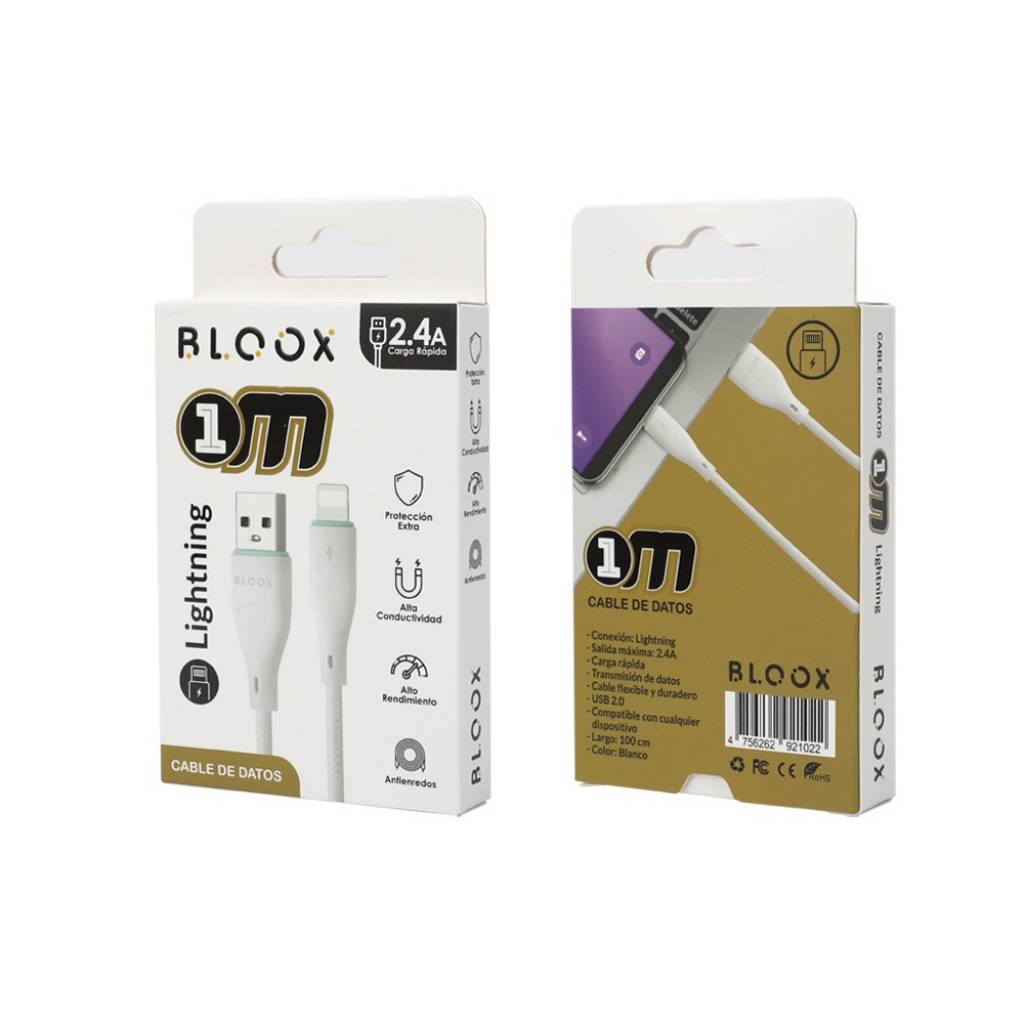Cable Bloox Lightning a USB 1 metro