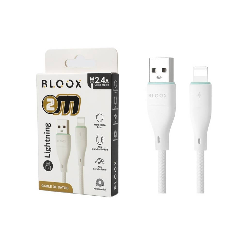 Cable Bloox Lightning a USB 2 metros