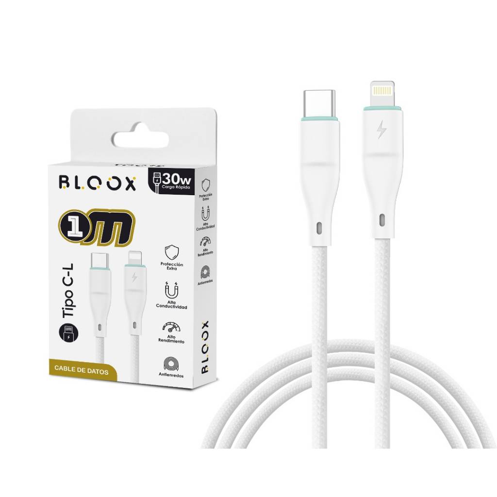 Cable Bloox USB C a Lightning 1 metro