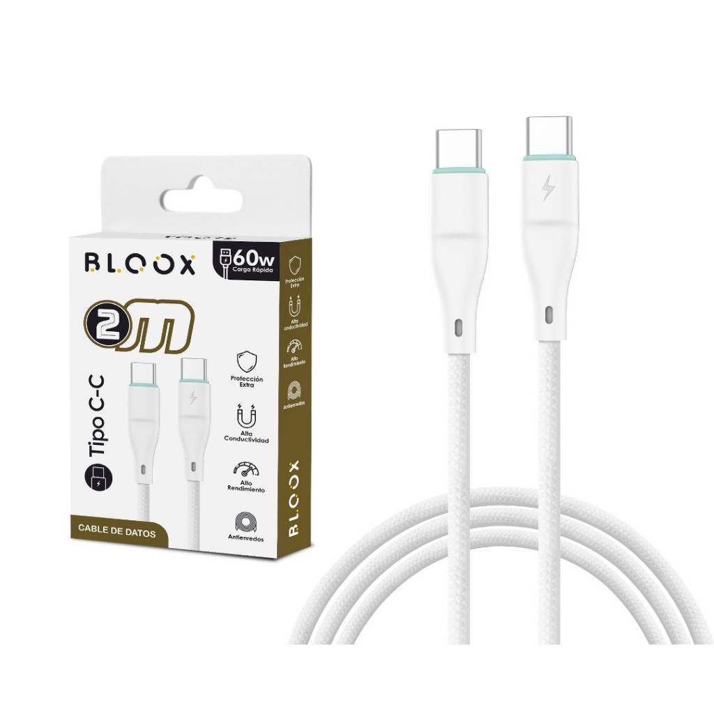 Cable Bloox USB C a USB C 2 metros