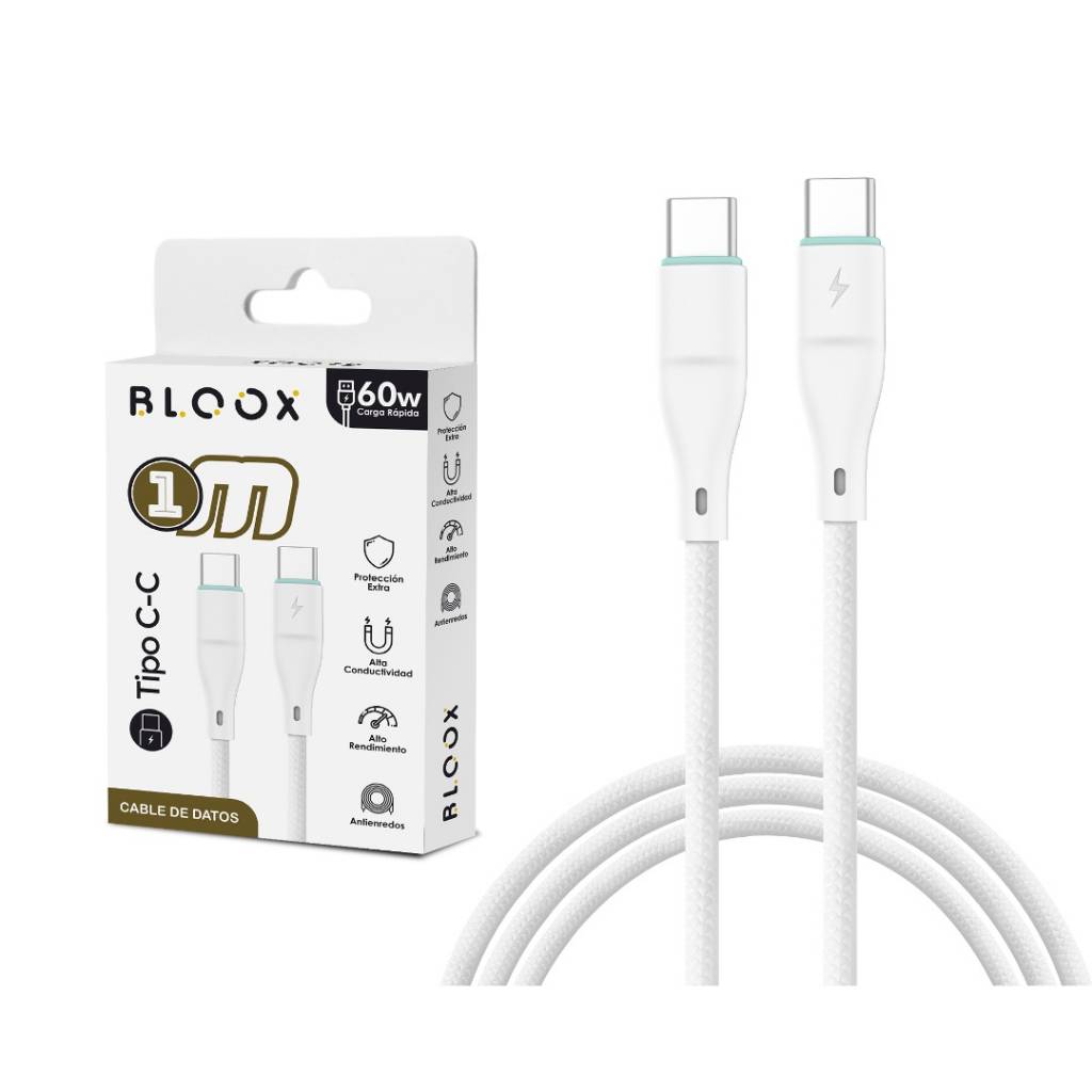 Cable Bloox USB C a USB C 1 metro