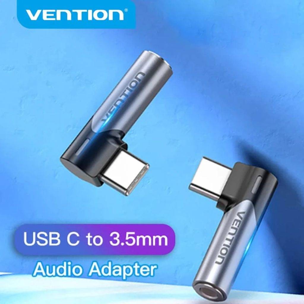 Adaptador Vention USB C a Auxiliar Hembra (3.5mm), 90 grados