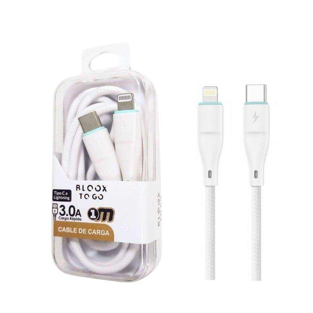 Cable Bloox USB C a Lightning 1 metro