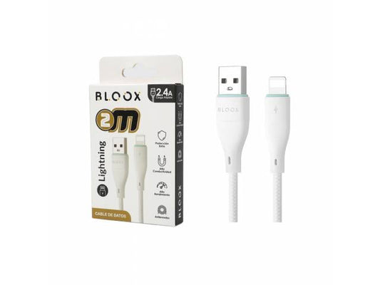 Cable de Datos BLOOX USB A a Lightning PVC 200cm