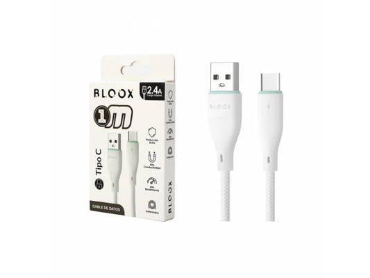 Cable de Datos BLOOX USB A a USB C PVC 100cm