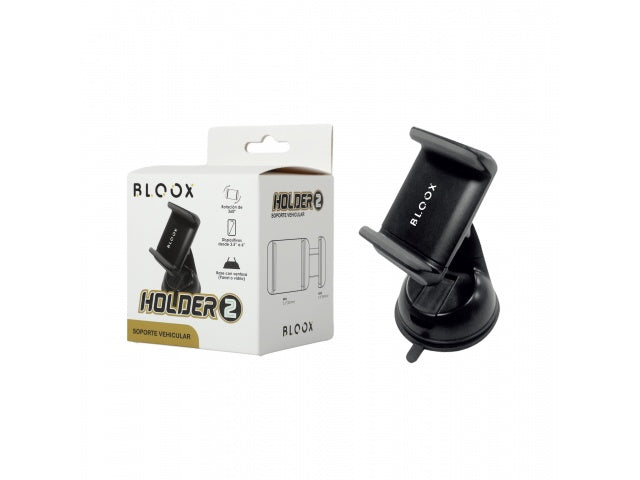 Soporte Vehicular BLOOX - Tipo Ventosa para Panel/Vidrio Holder_2 Negro