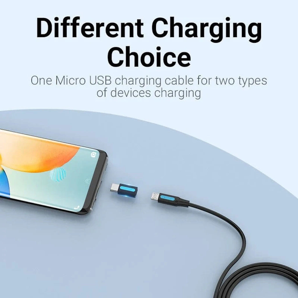 Adaptador Vention USB C Macho a Micro USB Hembra